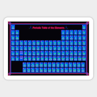 Black Light Periodic Table Sticker